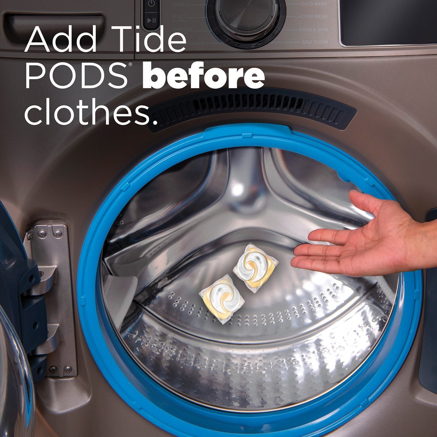 Tide PODS フリー&amp;ジェントル ランドリー洗剤パック、152 個入り。
