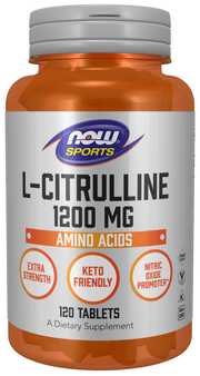 나우푸드 L-시트룰린 엑스트라 스트렝스 1200mg 정제 고함량 산화질소 혈류 운동 펌핑 퍼포먼스 보충제 제품 이미지