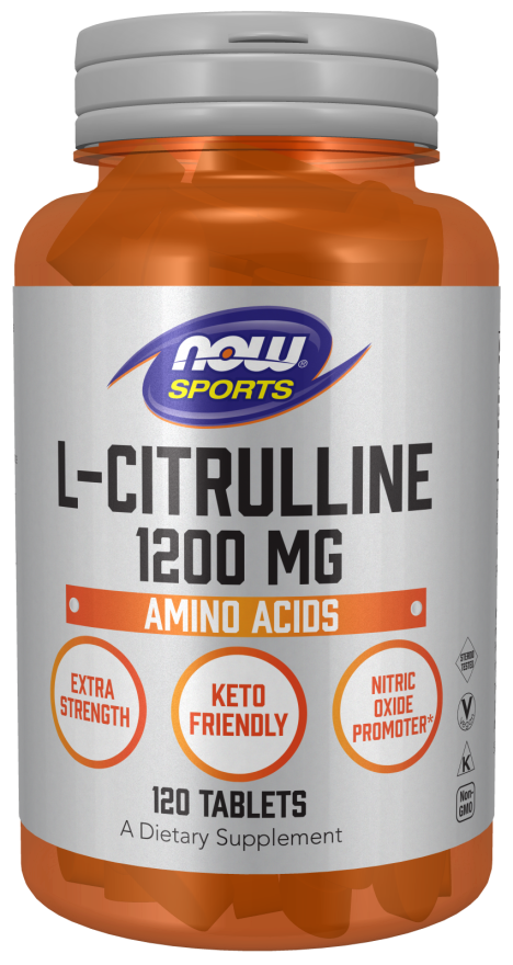 나우푸드 L-시트룰린 엑스트라 스트렝스 1200mg 정제 고함량 산화질소 혈류 운동 펌핑 퍼포먼스 보충제 제품 이미지