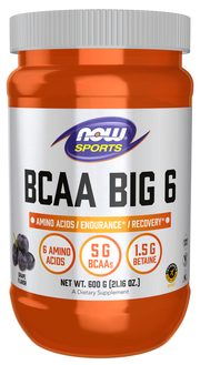 Now Foods BCAA Big 6、グレープ風味パウダー アミノ酸 / 持久力* / 回復