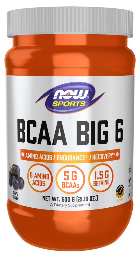 Now Foods BCAA Big 6、グレープ風味パウダー アミノ酸 / 持久力* / 回復