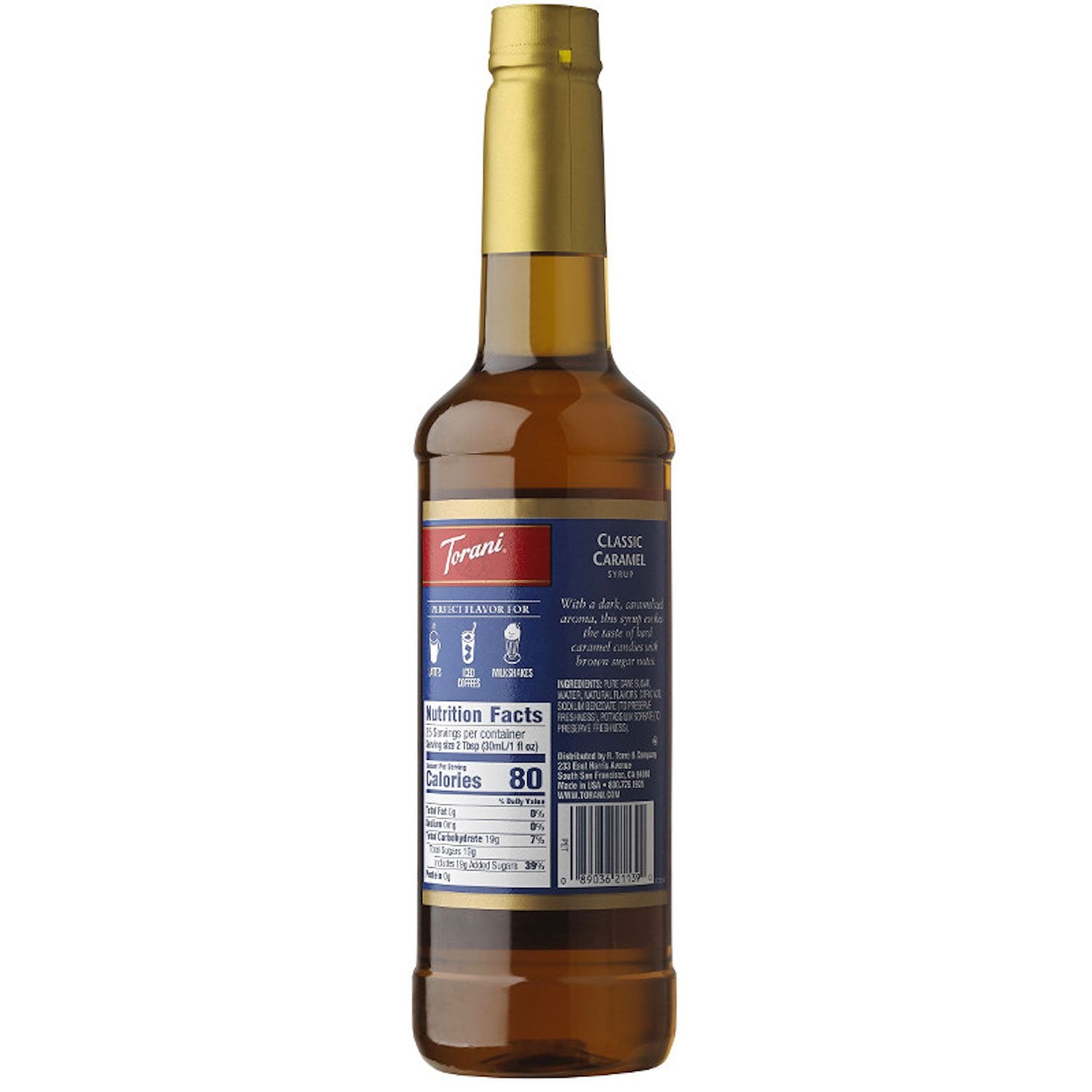토라니 클래식 카라멜 시럽 25.4 fl. oz – 진한 카라멜 풍미