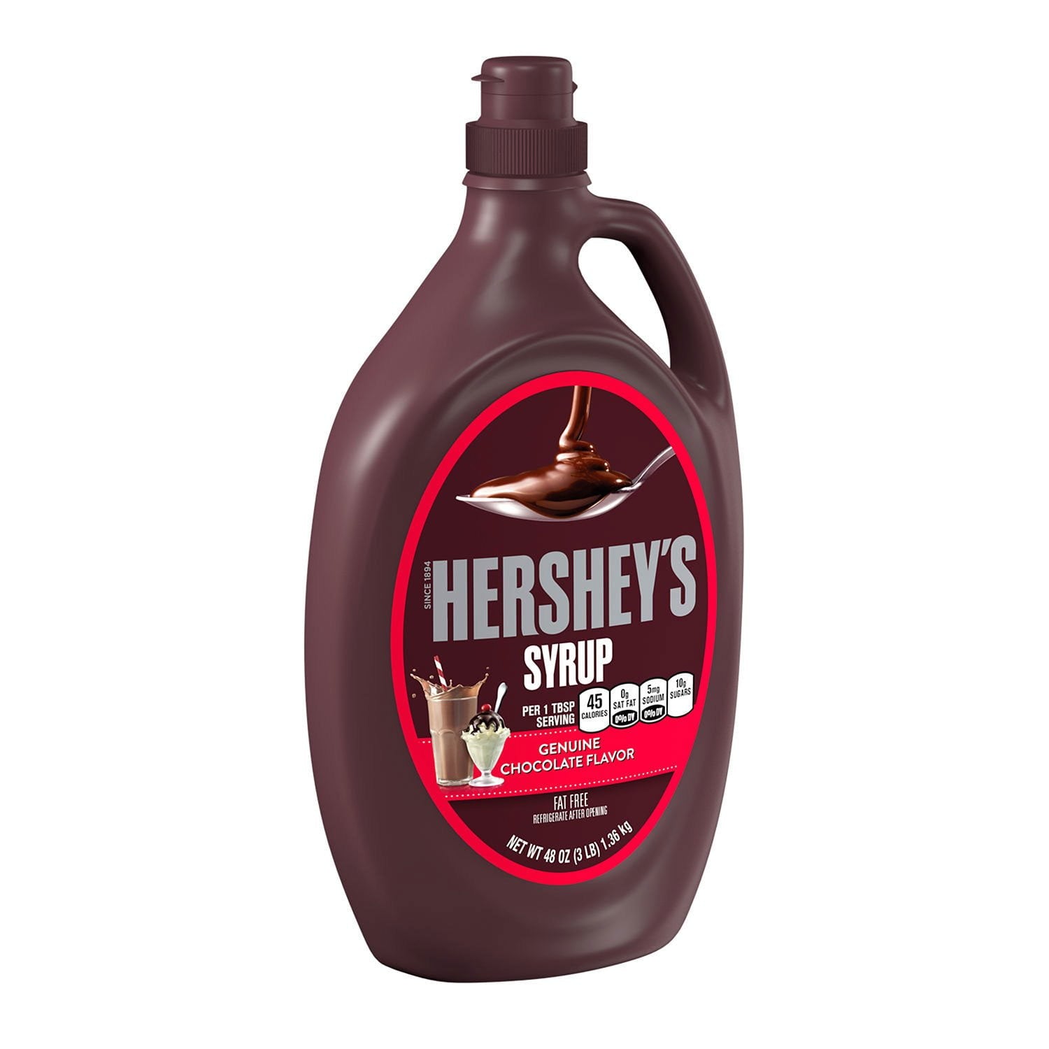 HERSHEY'S チョコレートシロップ、48 オンス、2 個入り。