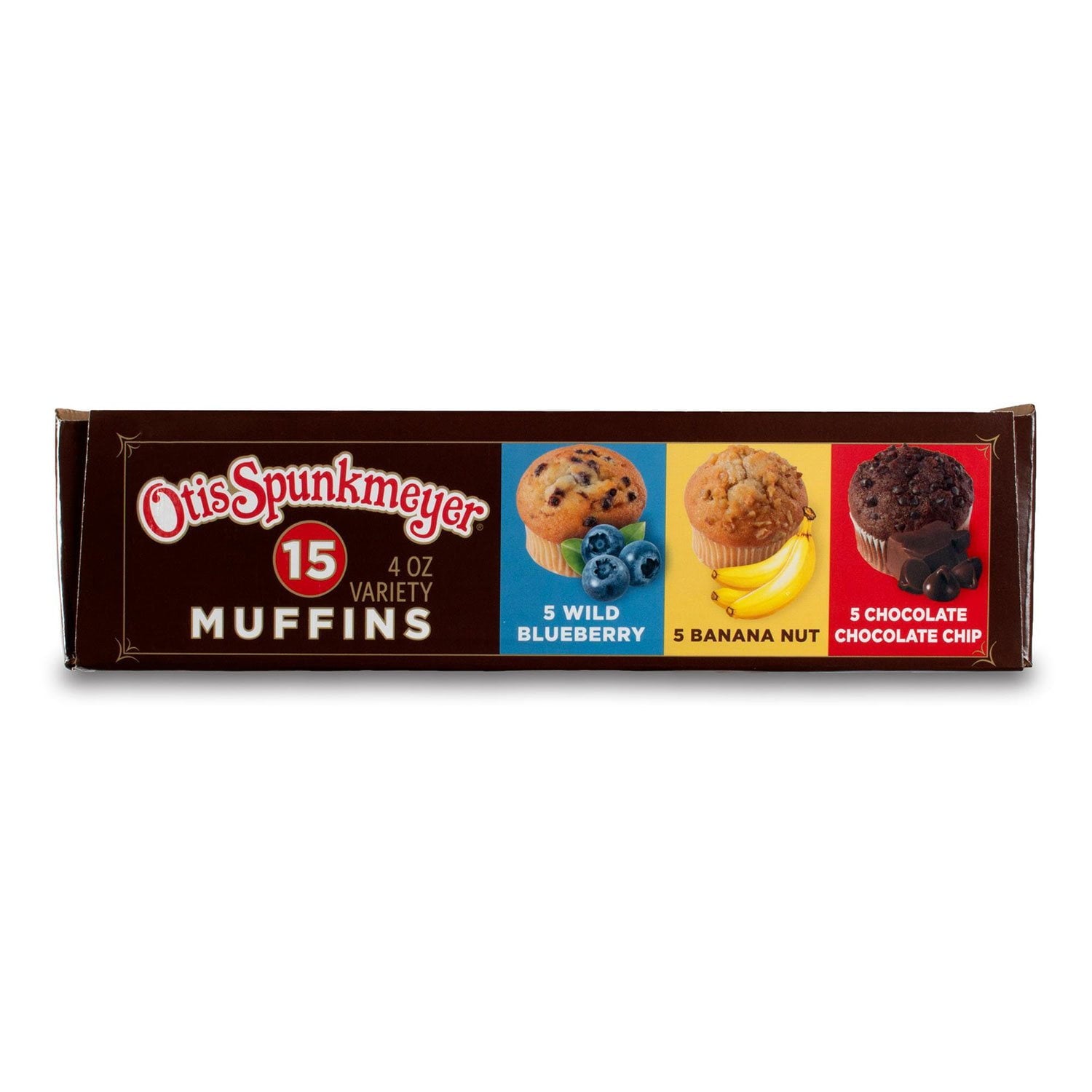 Otis Spunkmeyer バラエティパックマフィン、4 オンス、15 個入り。