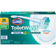 クロロックス トイレワンド トイレクリーニングキット レインフォレストラッシュ トイレワンドハンドル1個 + 詰め替え用洗剤36個