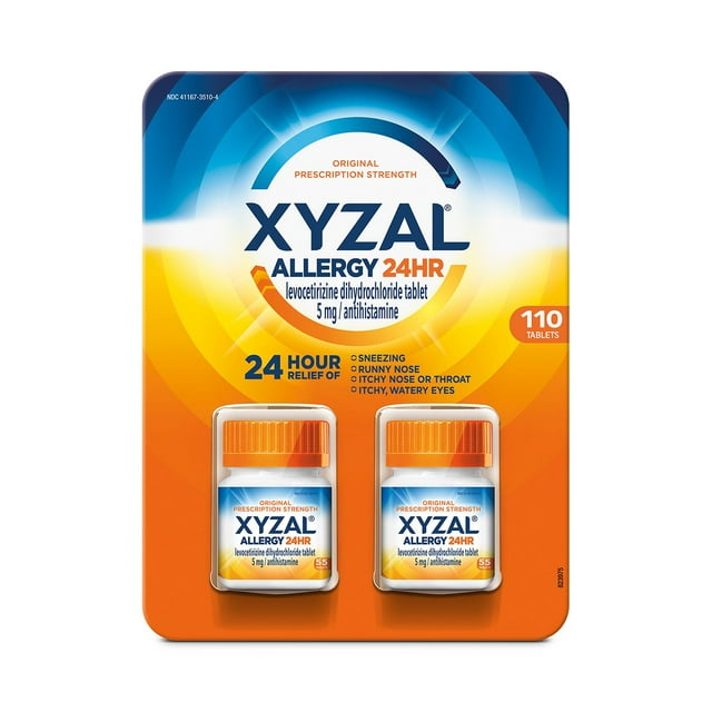 씨잘 Xyzal 24시간 항히스타민 알레르기약 110정 재채기 콧물 코 가려움 눈 가려움 알레르기 증상 완화 제품 이미지