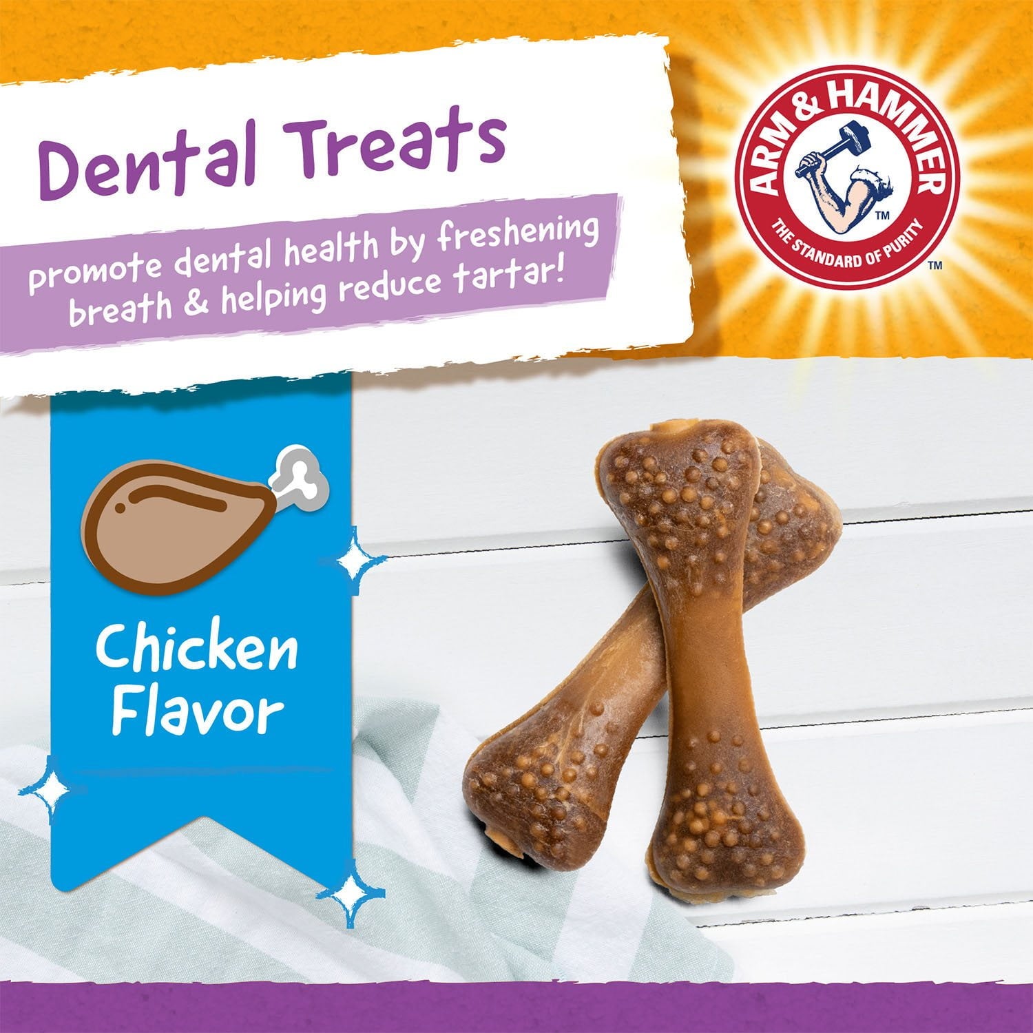 Arm &amp; Hammer、チキン風味の犬用ナビーズ デンタルトリーツ、139 個入り。