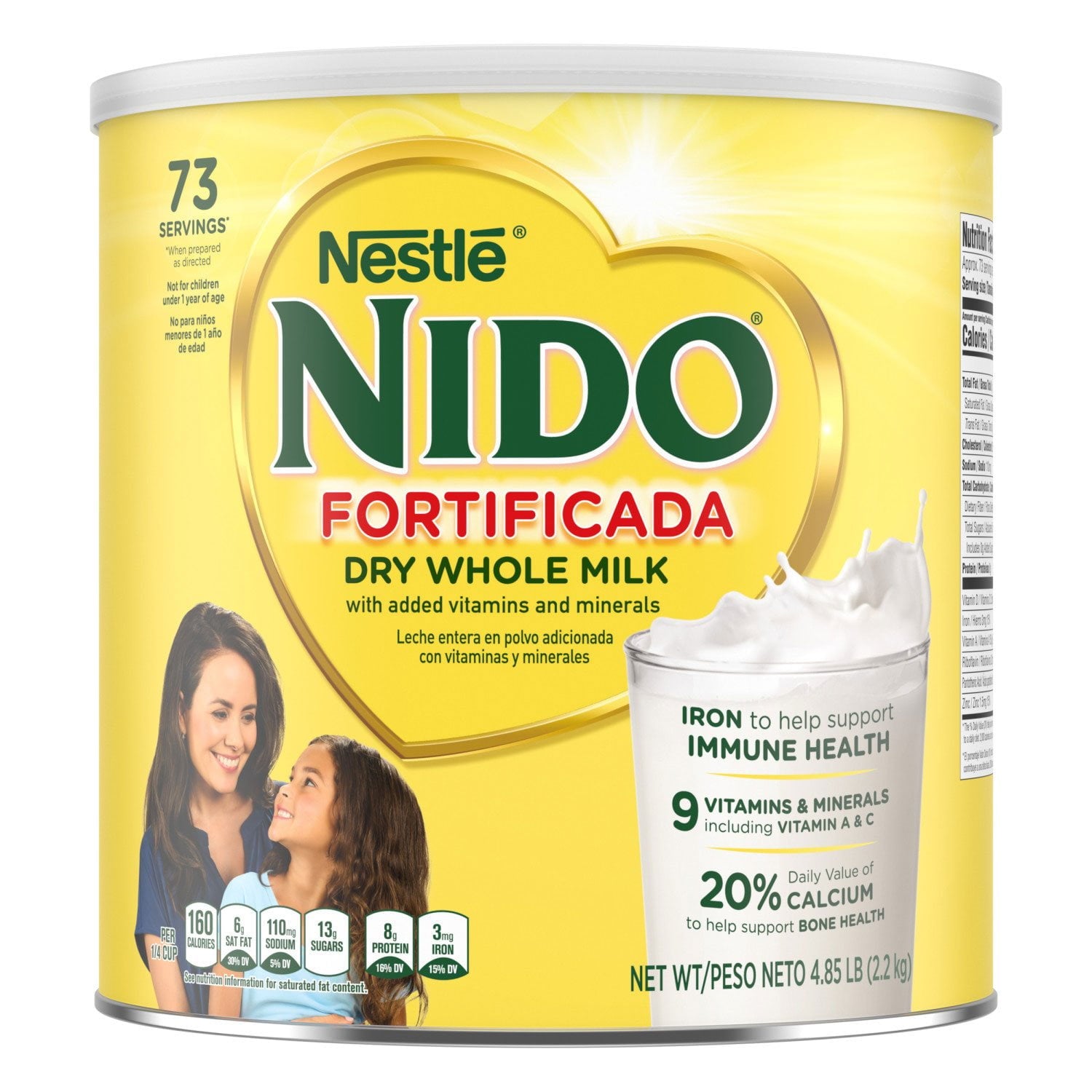 ネスレ NIDO フォーティフィカーダ ドライ全乳粉末、4.85 ポンド。