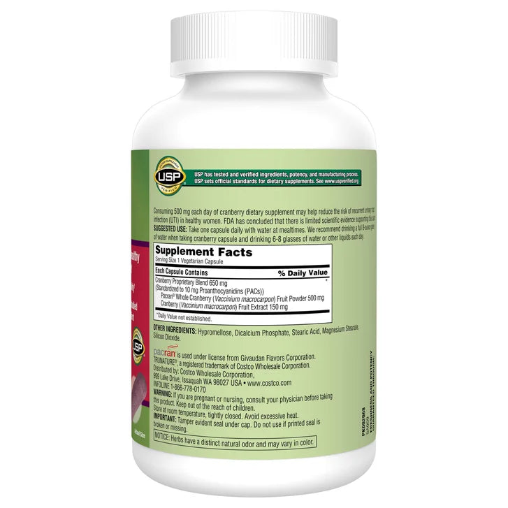 트루네이처 팩크랜 크랜베리 650mg – 요로 건강·소변 균형·방광 보호, 140캡슐