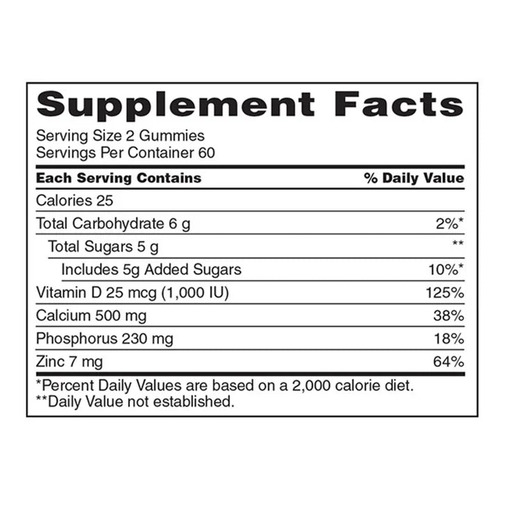 カークランドシグネチャー カルシウム 500mg（ビタミンD3＆亜鉛配合）、大人用グミ 240粒