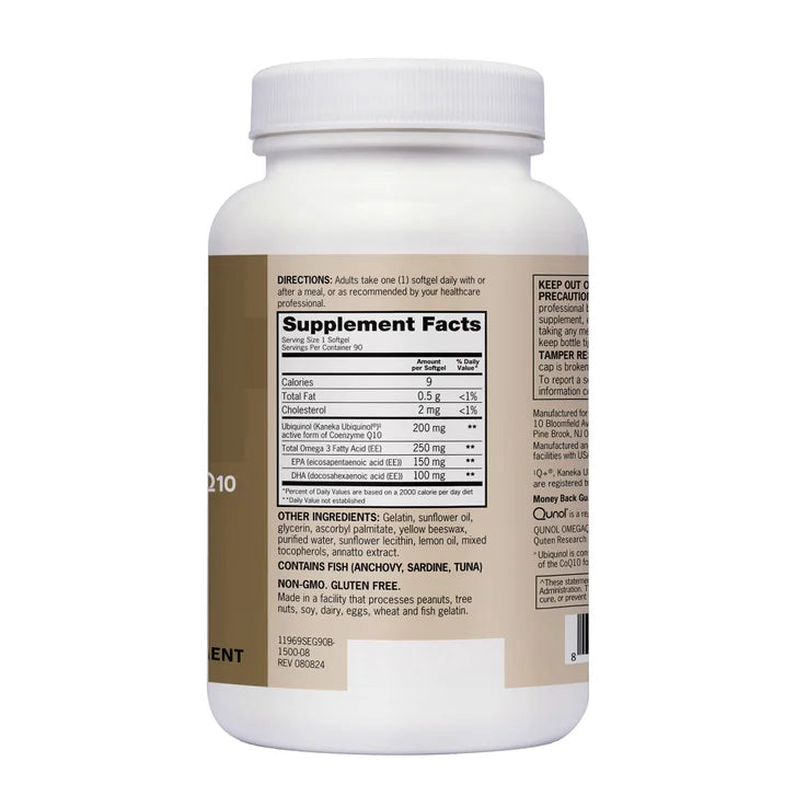クノールプラス CoQ10 ユビキノール 200 mg オメガ3配合 ソフトジェル90粒