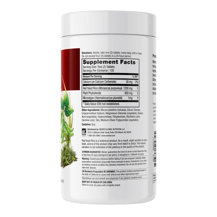 와이더 레드 이스트 라이스 플러스 1200mg – 콜레스테롤·지질 밸런스 관리, 240정