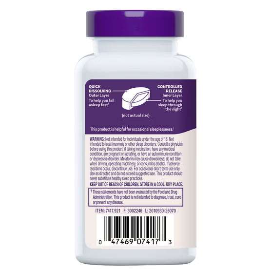 ナトロール メラトニン タイムリリース 5 mg、250錠
