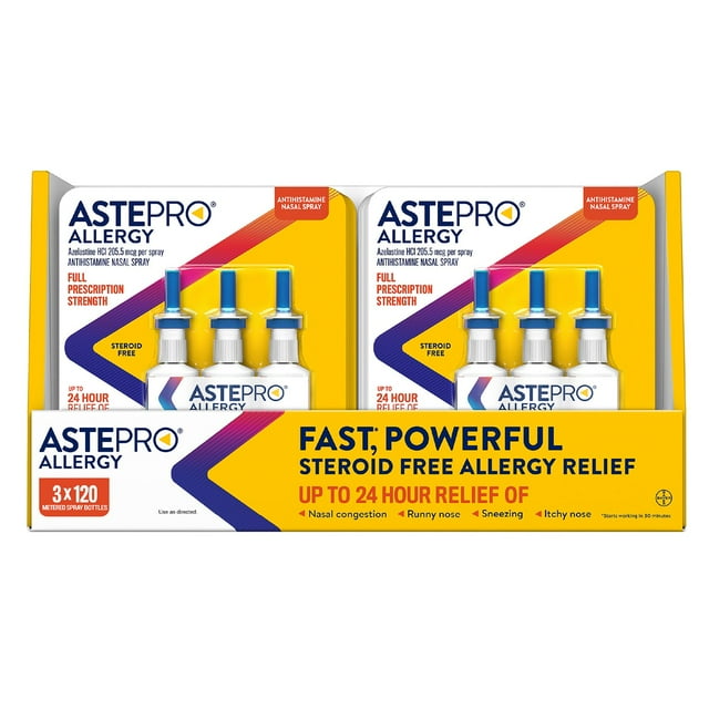 Astepro 大人用鼻スプレー 120 ml/ボトル、3 個パック