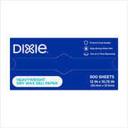 Dixie 厚手ドライワックスデリペーパー 12 インチ x 10.75 インチ、500 枚入り。