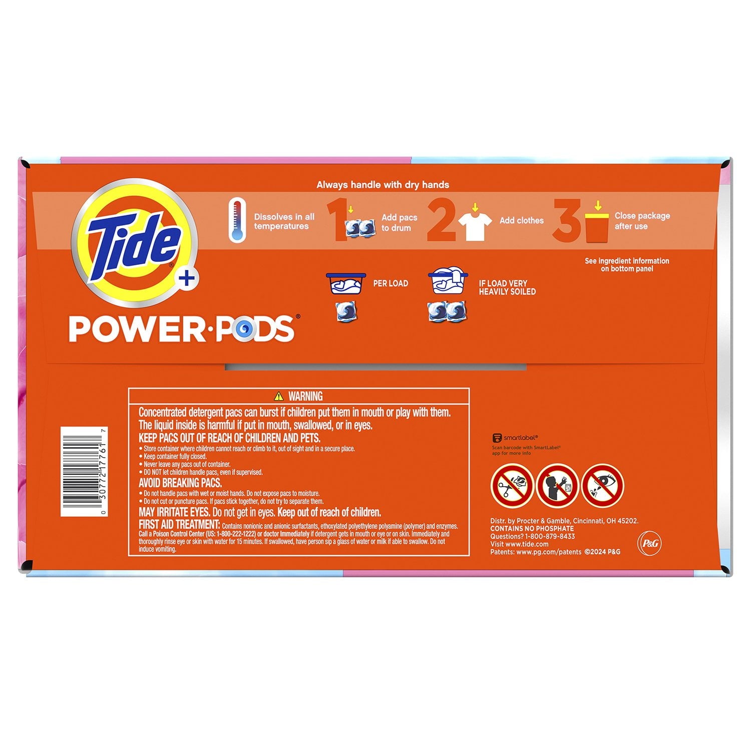 Tide Power PODs ダウニー ソフトブースター ランドリー洗剤パック、エイプリルフレッシュ、72 個入り。 