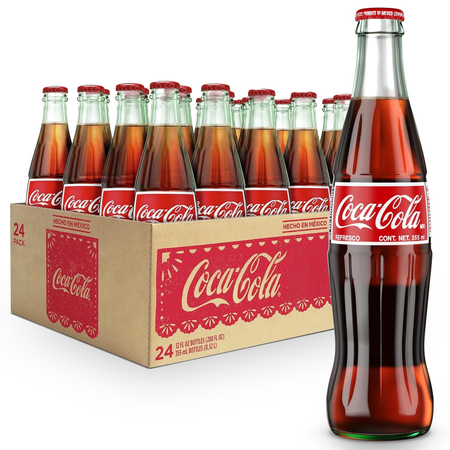코카콜라 멕시코 유리병 355 mL × 24 – 사탕수수 설탕 콜라