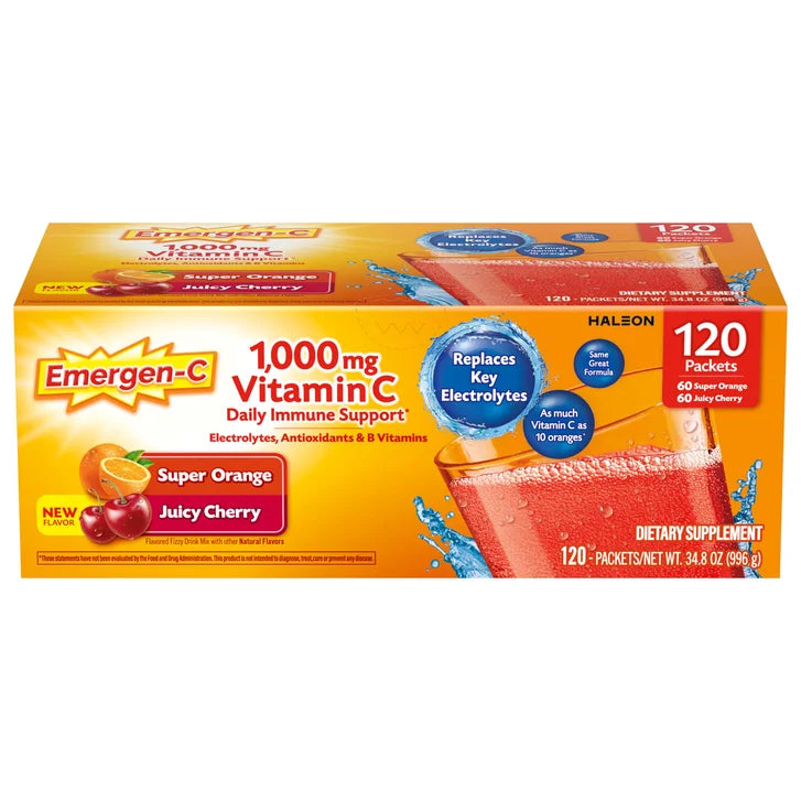 エマージェンC 1000mg ビタミンC デイリー免疫サポート バラエティパック ドリンクミックス 120袋