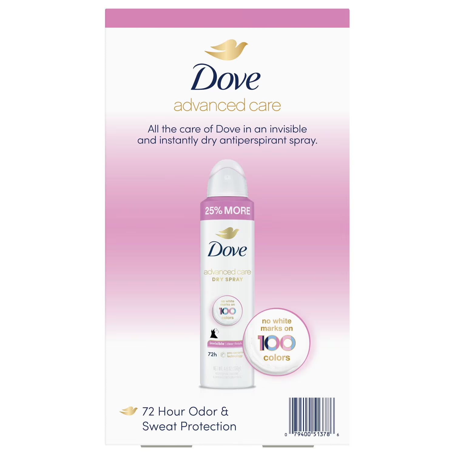 도브 어드밴스드 케어 클리어 피니시 안티퍼스피런트 스프레이 4.8 oz., 3 pk. – 분사형 타입으로 옷에 잔여감이 적고 데일리 사용