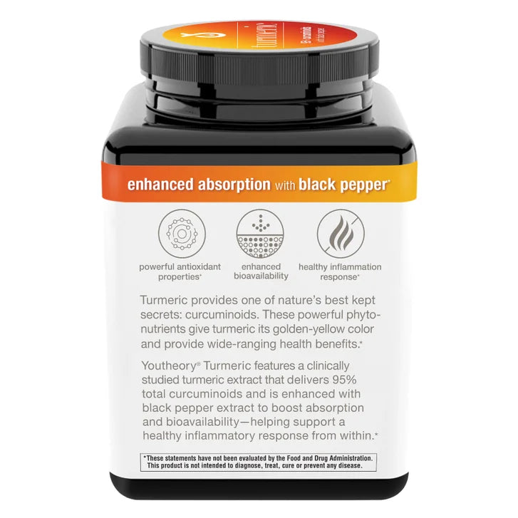 youtheory ウコン ヘルシー炎症サポート 2250 mg、ベジタリアンカプセル 210錠