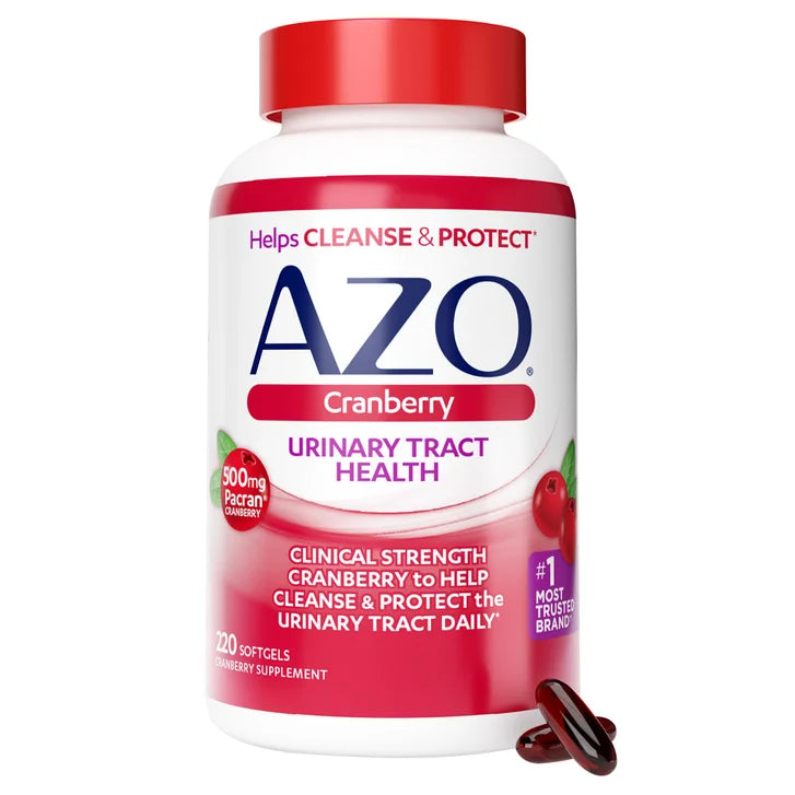 AZO 크랜베리 요로 건강 500mg – UTI 예방·방광 건강, 220소프트젤