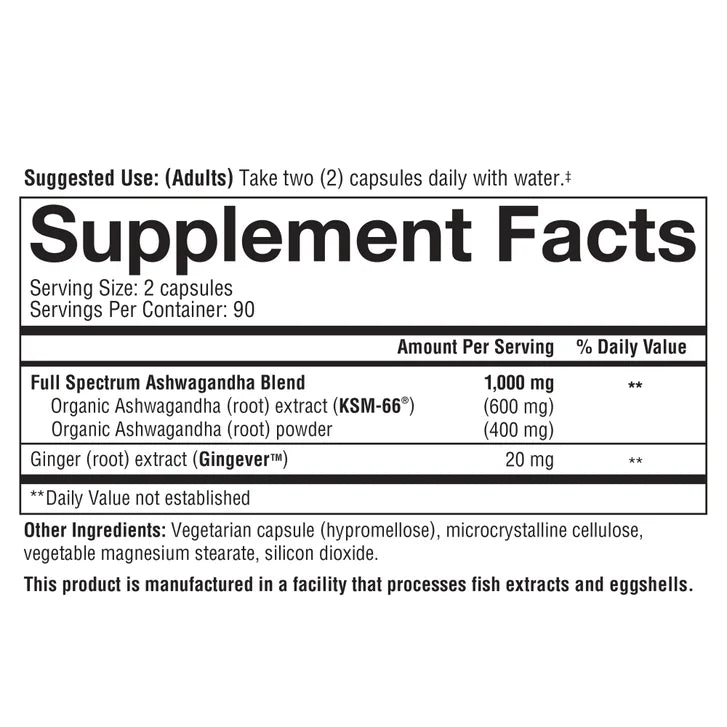 youtheory アシュワガンダ 1000 mg、ベジタリアンカプセル 180 錠