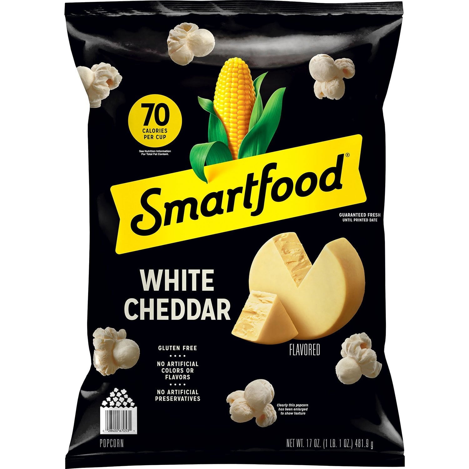 Smartfood ホワイトチェダーポップコーン、17オンス。