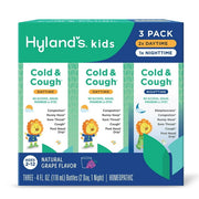 Hyland's Kids Cold &amp; Cough Day &amp; Night、グレープ風味、4 液量オンス、3 パック。