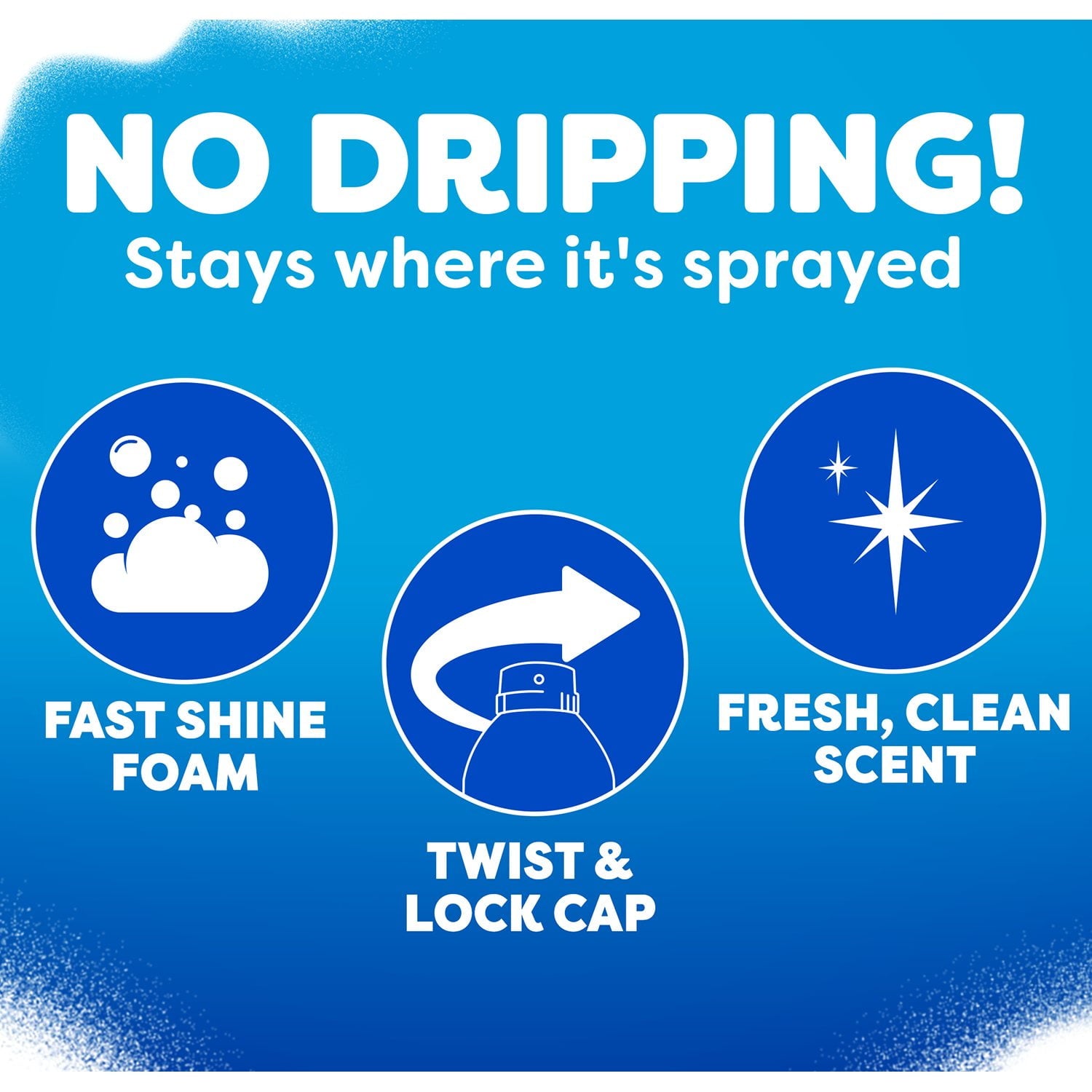 Windex ファーストシャイン フォームガラスクリーナー、液だれしないエアゾール洗浄スプレー、19 オンス、4 個パック。