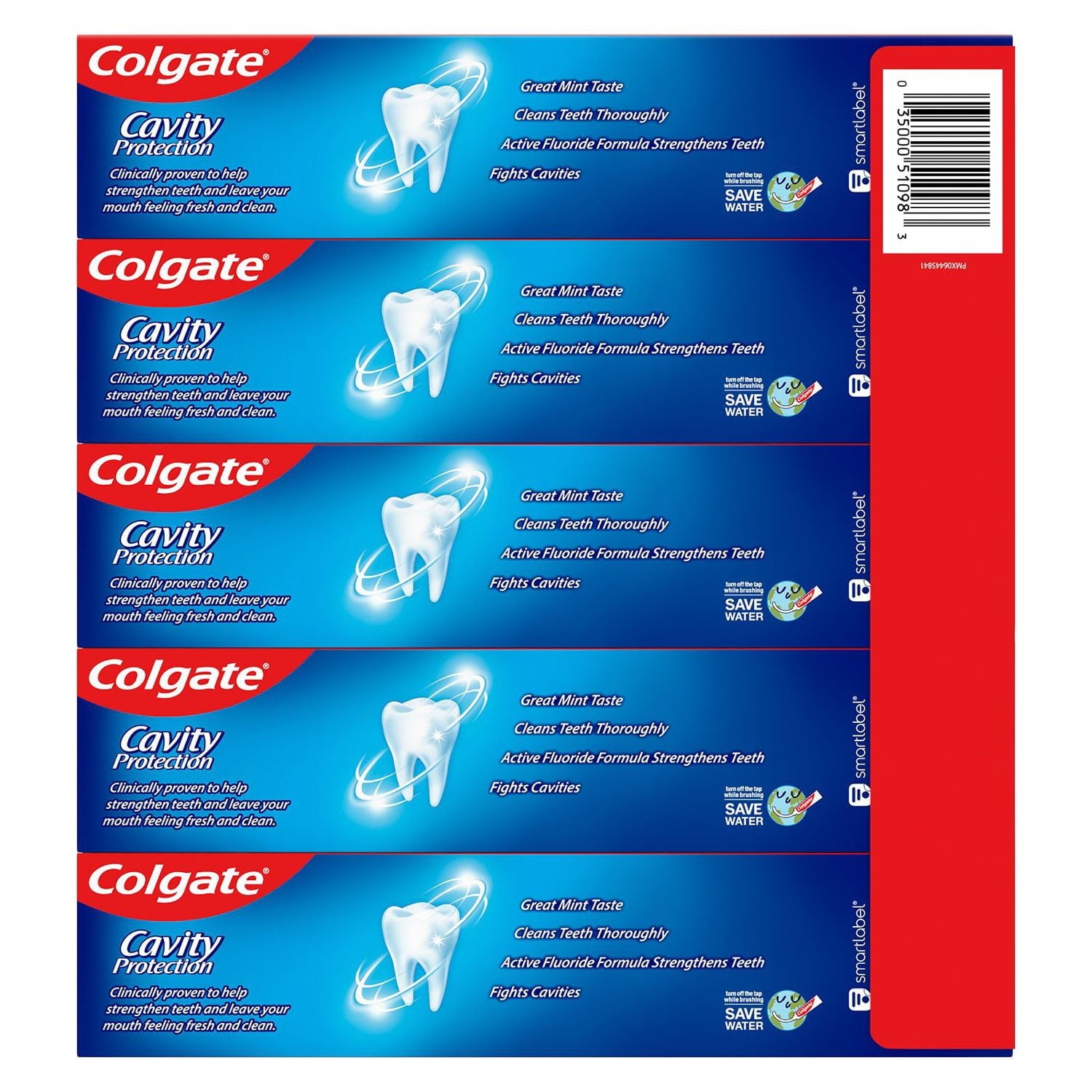 콜게이트 캐비티 프로텍션 불소 치약 8 oz × 5 pk
