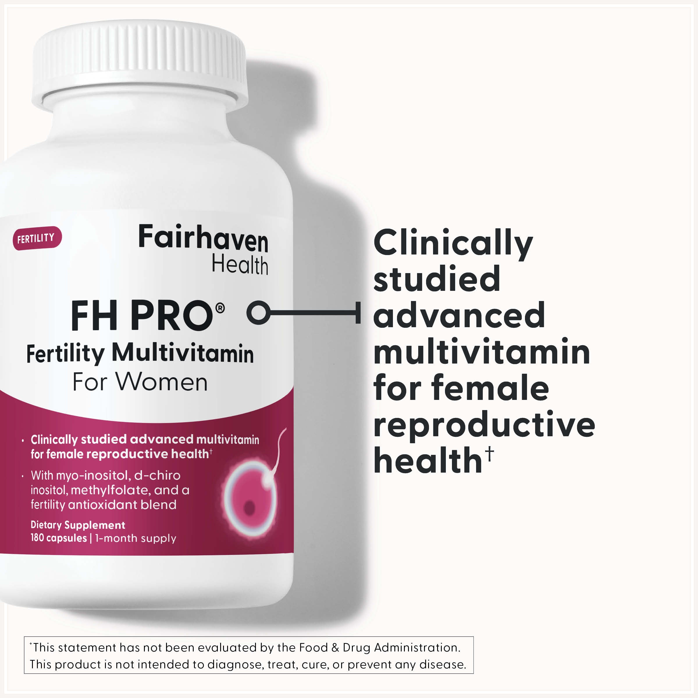 フェアヘブンヘルス FH PRO® 妊娠力向上マルチビタミン 女性用 180カプセル