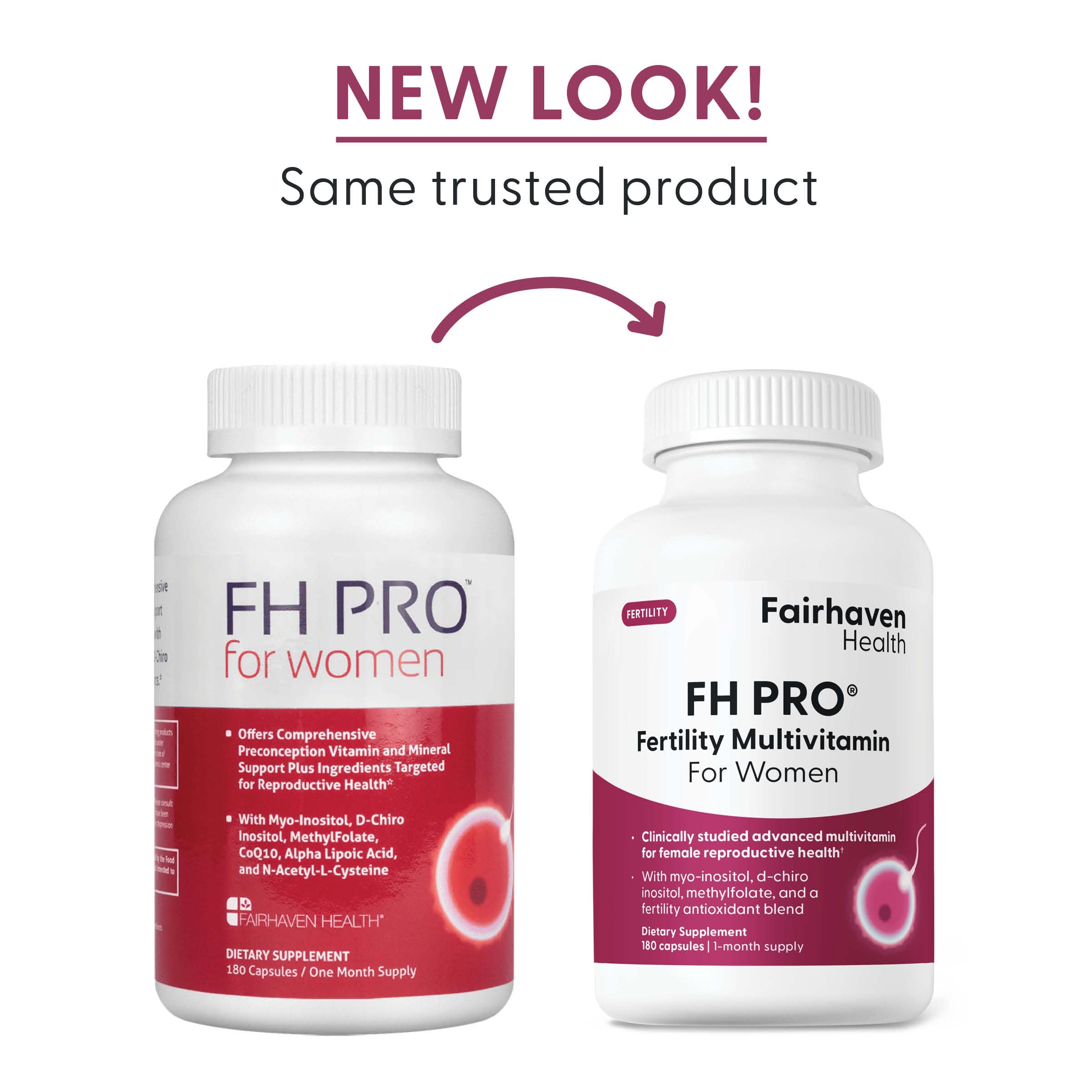 フェアヘブンヘルス FH PRO® 妊娠力向上マルチビタミン 女性用 180カプセル