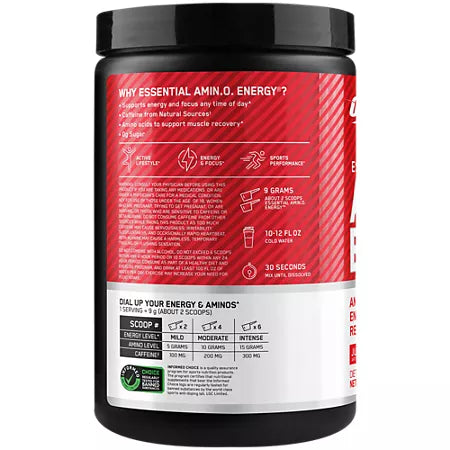옵티멈 뉴트리션 아미노 에너지 쥬시 스트로베리 버스트 9.5oz 30회분
