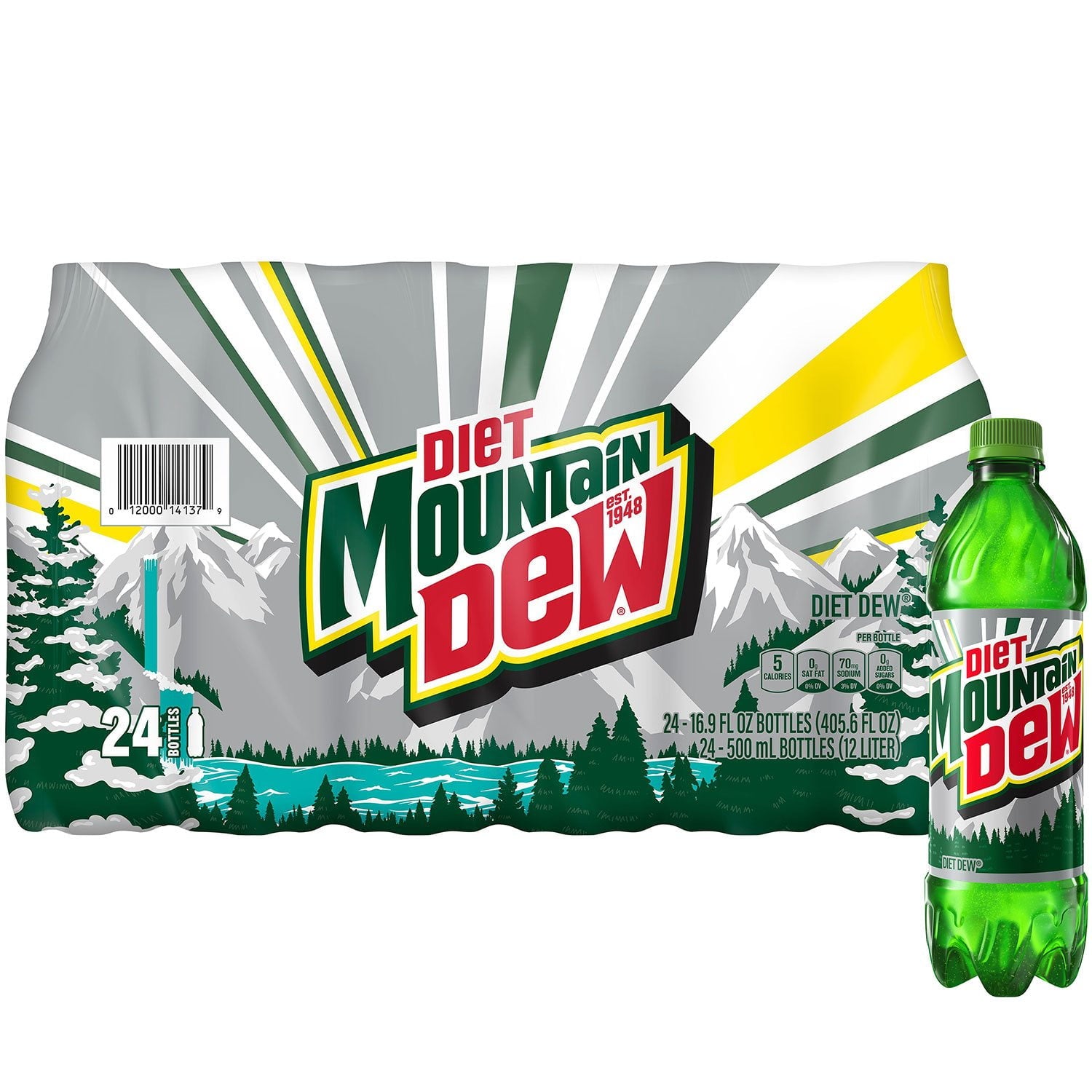 다이어트 마운틴듀, 16.9fl oz, 24팩
