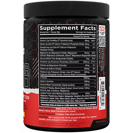 언매치드 일렉트라 슈레드 오렌지 망고 14.11 oz., 50 Servings – 전해질 기반 하이드레이션 파우더