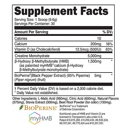 Transparent Labs Creatine HMB – Tropical Punch (0.63 lbs./30 Servings)