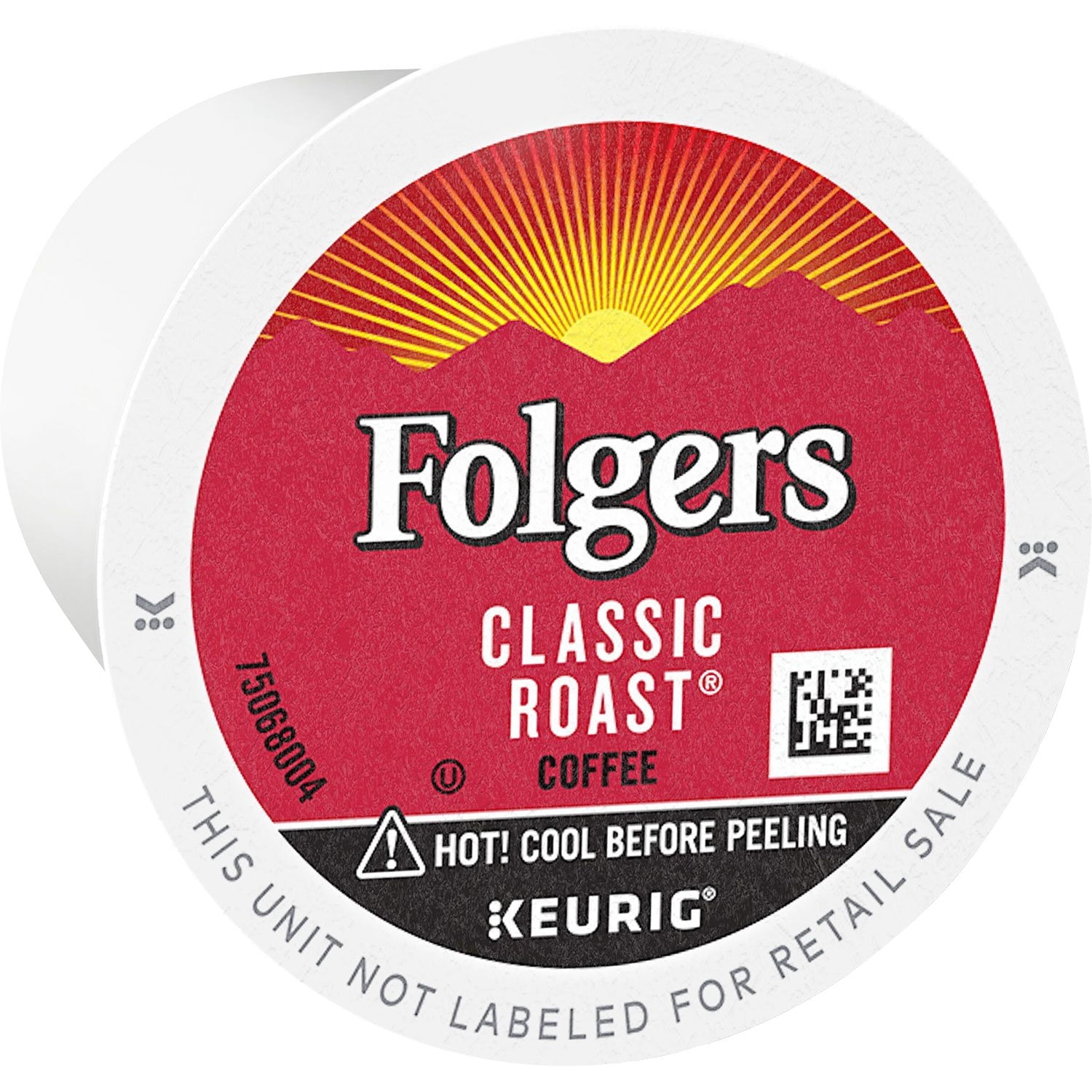 フォルジャーズ クラシック ミディアムロースト K-Cup コーヒーポッド、100 個入り。