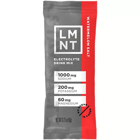 LMNT 전해질 드링크 믹스 워터멜론 솔트 12 스틱 – 무설탕 전해질 파우더