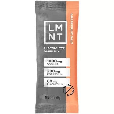 LMNT 전해질 드링크 믹스 자몽 솔트 12 스틱 – 무설탕 전해질 파우더