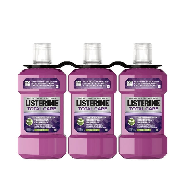 리스테린 토탈 케어 프레시 민트 33.8 fl. oz × 3 pk