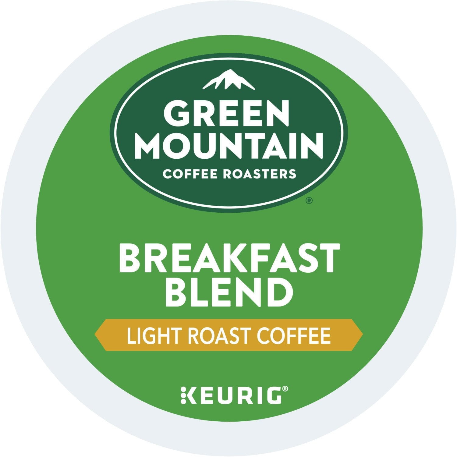 Green Mountain Coffee Roasters ライトローストコーヒーポッド、ブレックファストブレンド、80 個入り。