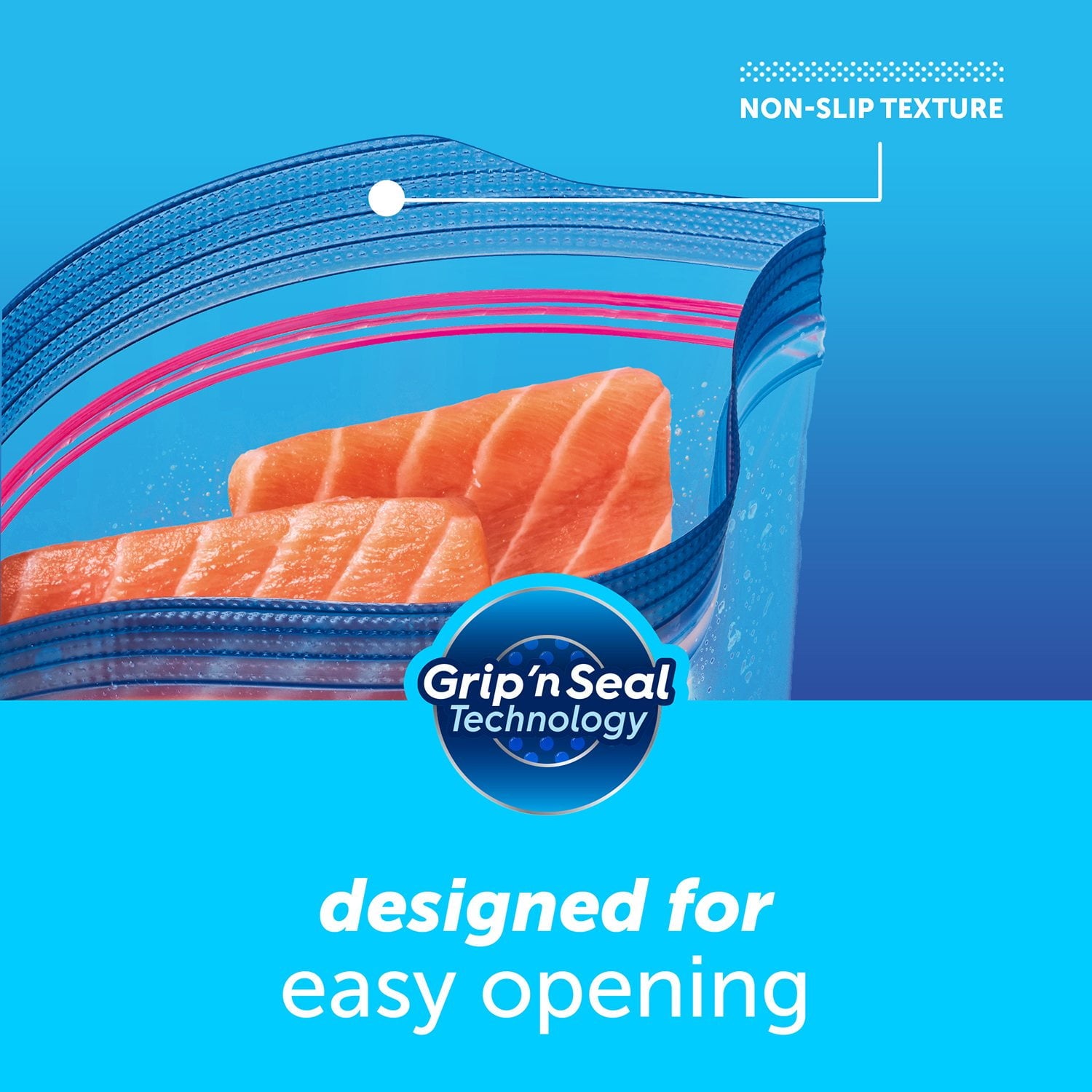 Ziploc Grip n' Seal 2ガロン冷凍用バッグ、30個入り。
