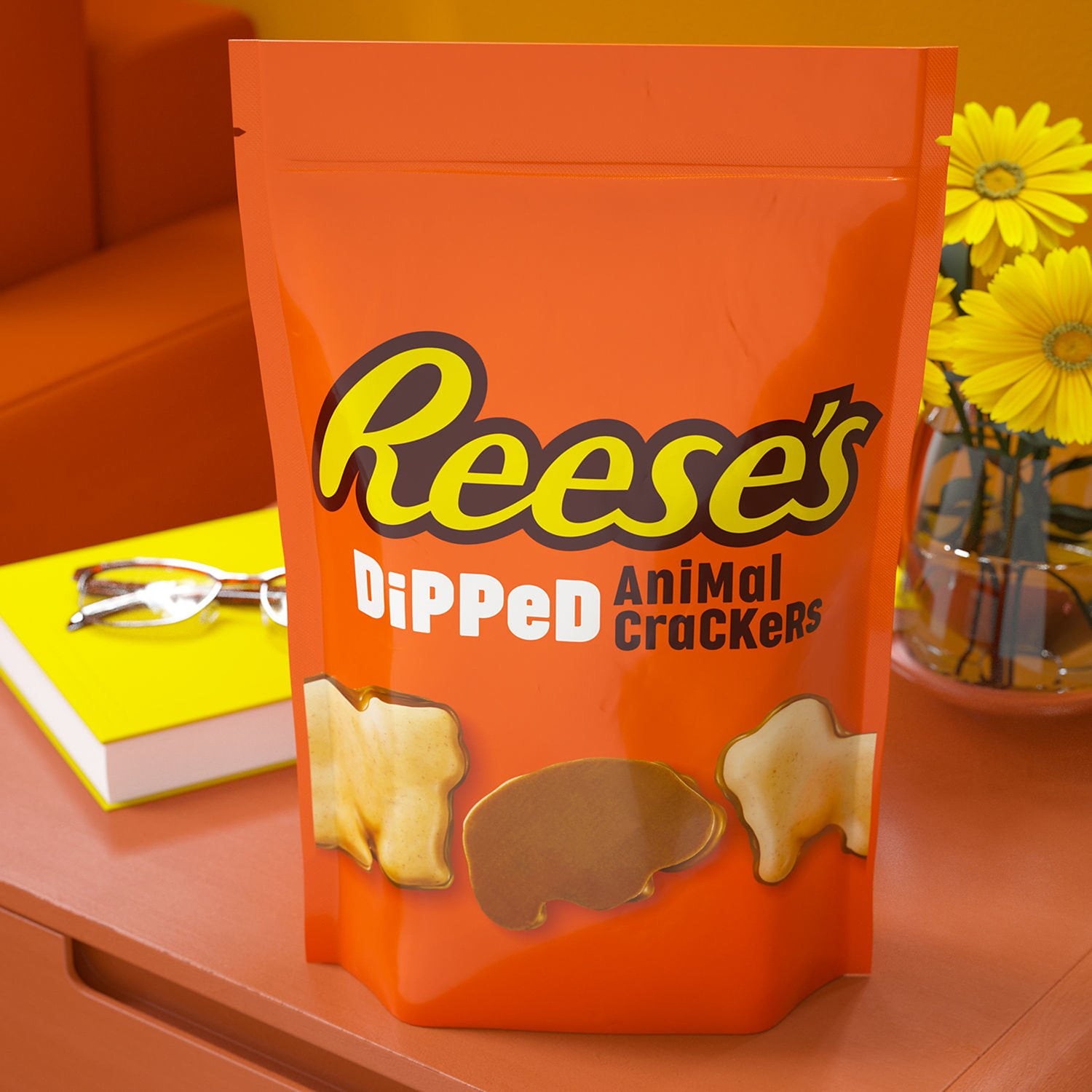 REESE'S チョコレートピーナッツバターディップ、アニマルクラッカー、24 オンス。