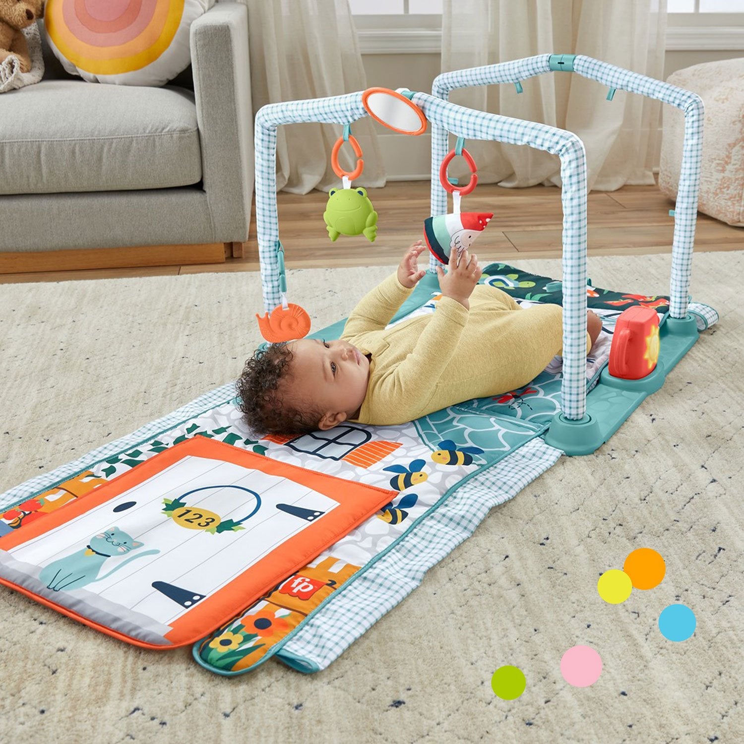 フィッシャープライス 3-in-1 クロール＆プレイ アクティビティジム 変形プレイマット