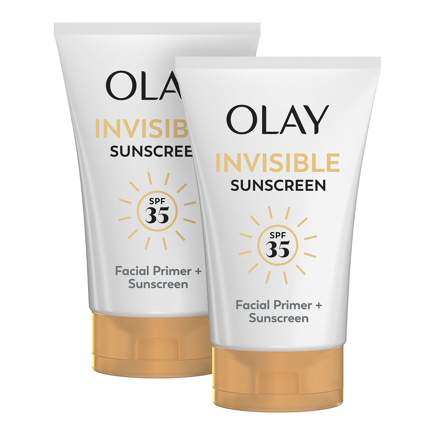 올레이 인비저블 선스크린 SPF 35 + 프라이머 1.7 fl. oz × 2 – 메이크업 겸용 선케어