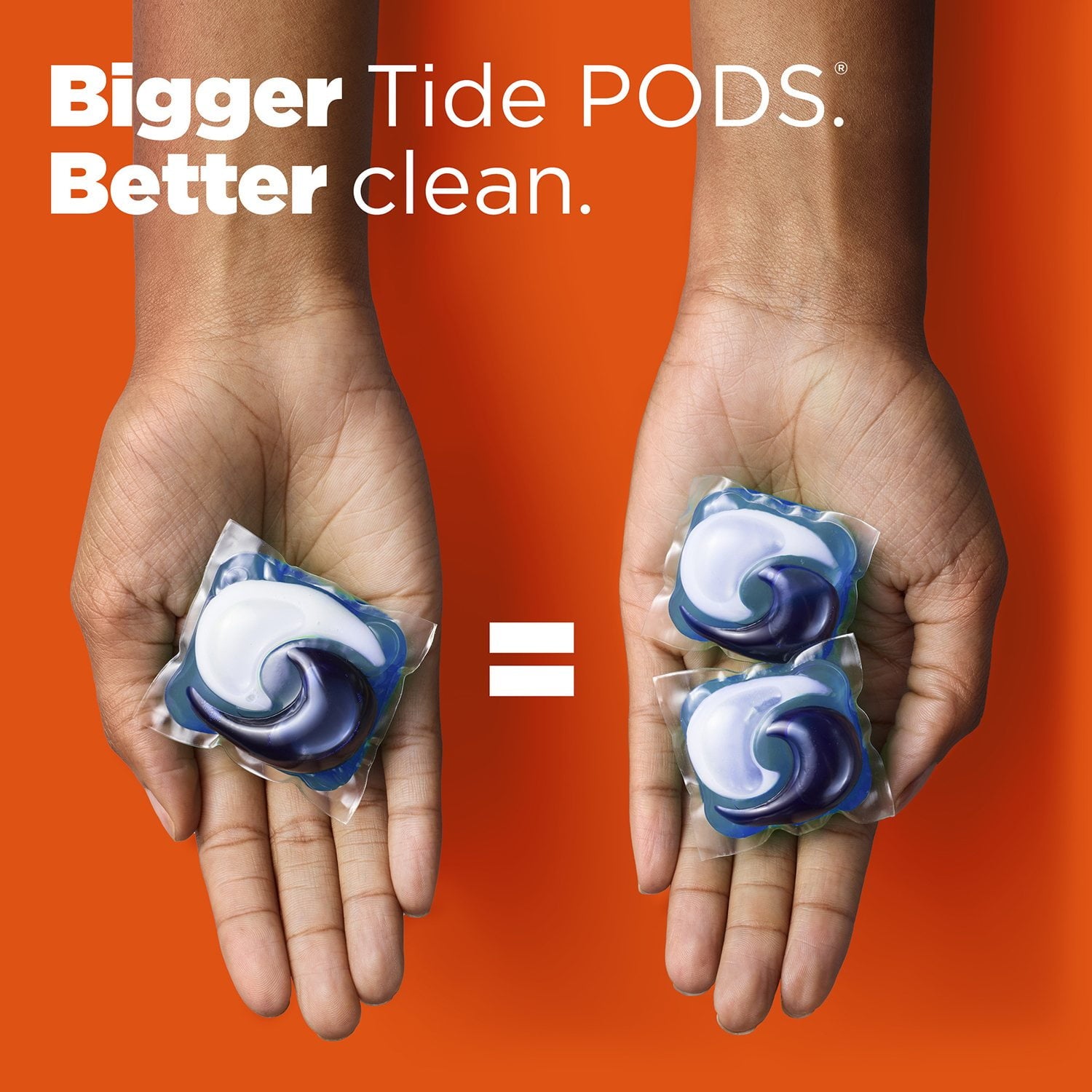 Tide Hygienic Clean Power PODS 洗濯洗剤パック、オリジナル、72 個入り。