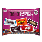HERSHEY'S アソート チョコレート ファクトリー フェイバリット スナック サイズ キャンディ、155 個。