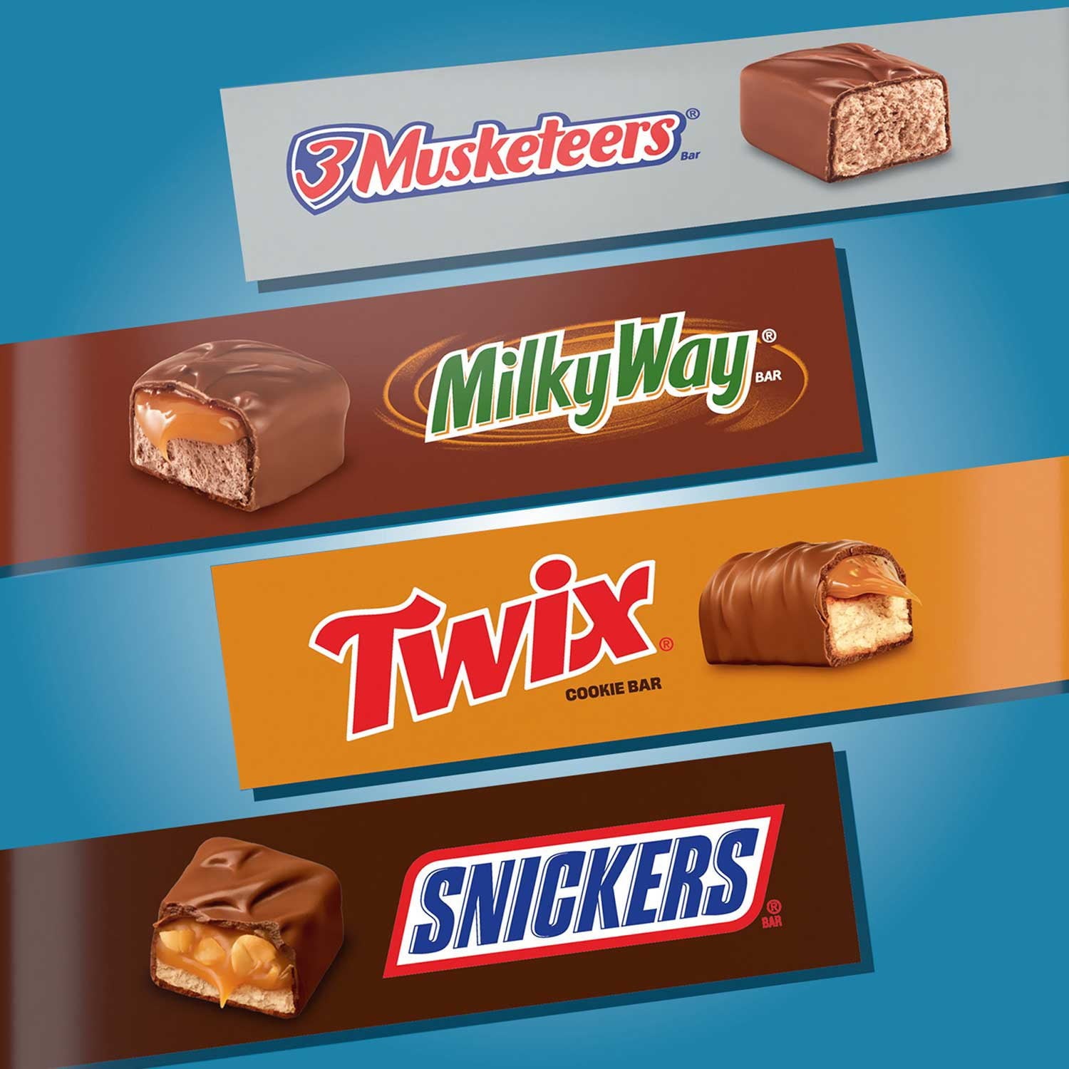 マース ミニ チョコレート キャンディー バー バラエティ パック、200 個入り。