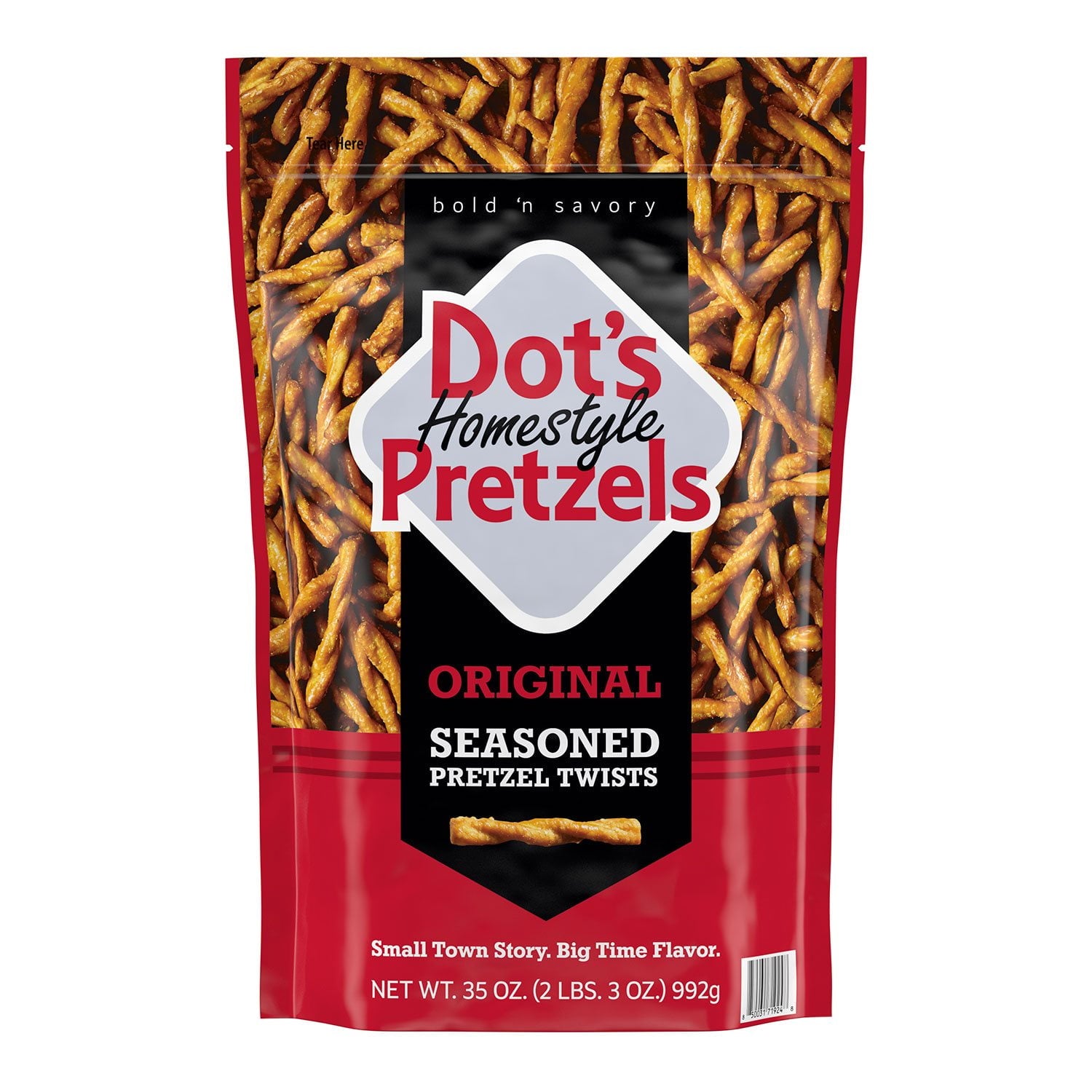 Dot's Homestyle Pretzels オリジナル シーズニング プレッツェル ツイスト、35 オンス。