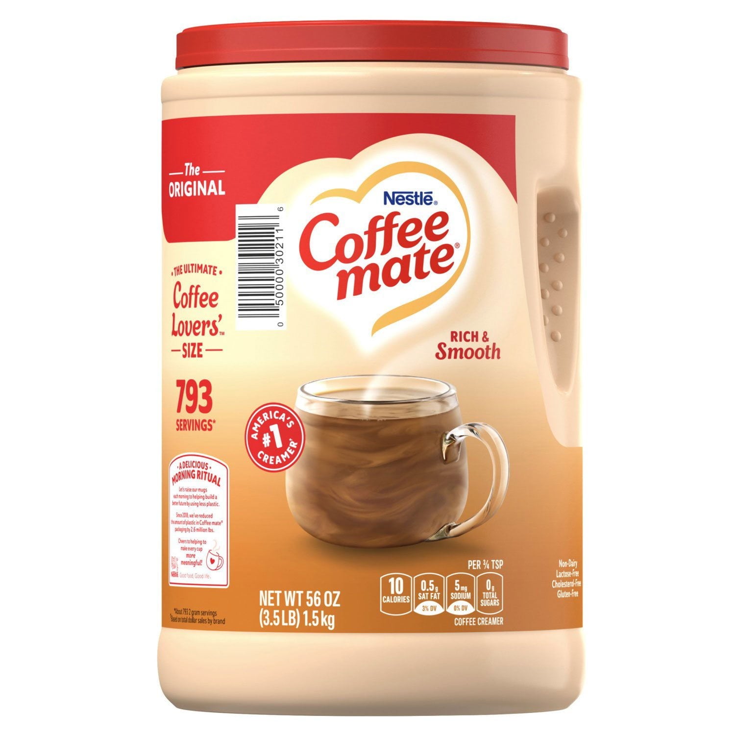 네슬레 커피메이트 오리지널 파우더 크리머 56 oz – 대용량 분말형 크리머